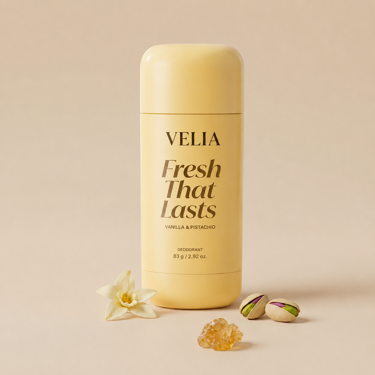 VELIA kojic acid & turmeric deodorant — vanilla & pistachio