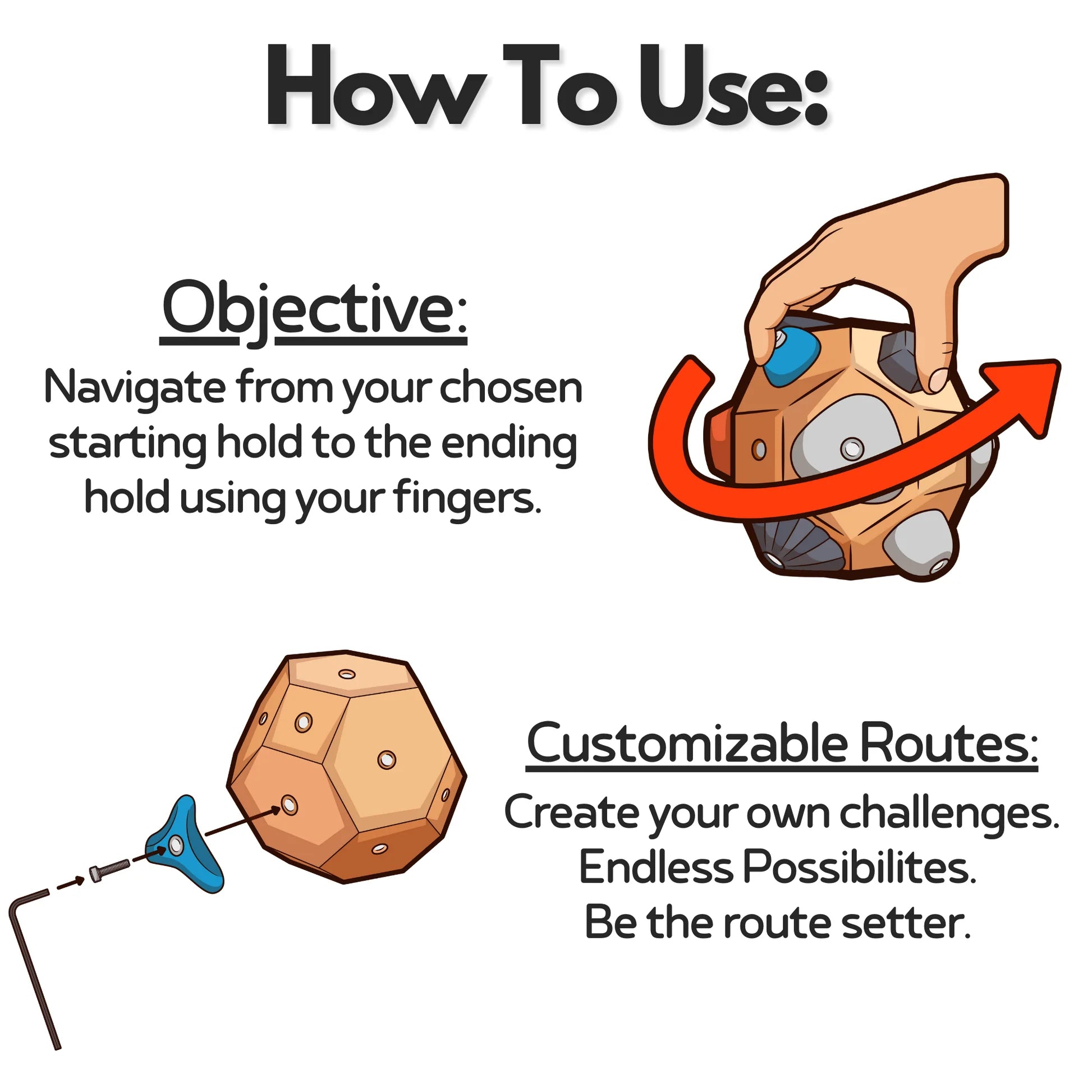 How to use the Boulder Block: objective and customizable routes